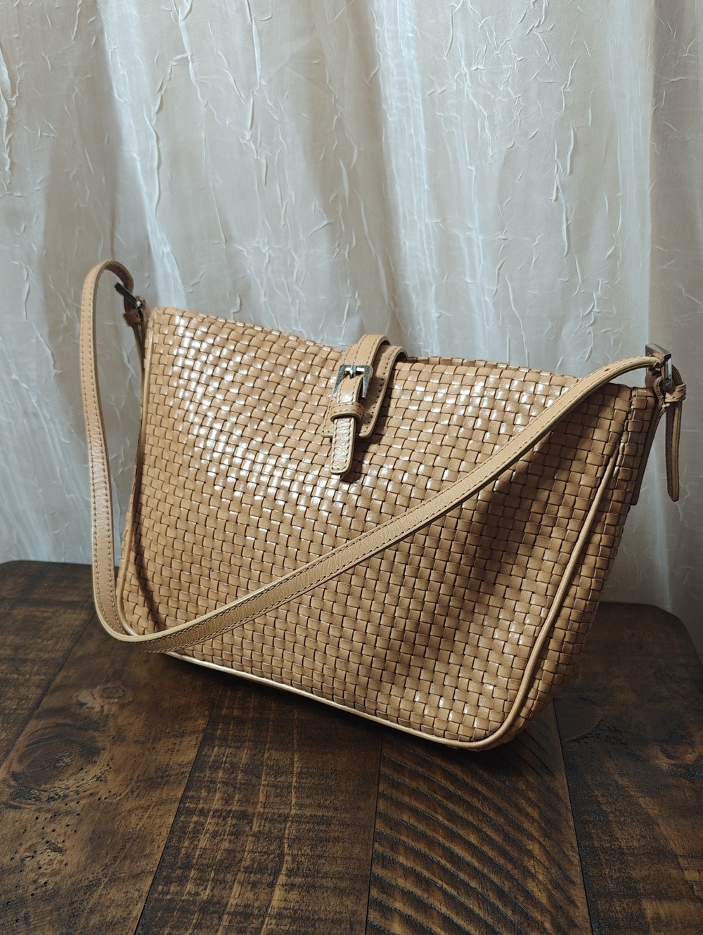 Ann Taylor Woven Leather Shoulder Bag